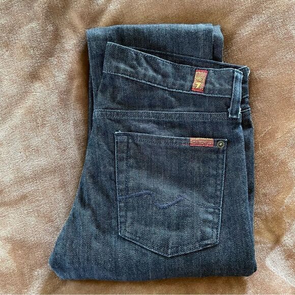 7 for all mankind Women’s Roxanne Jeans Low Rise Dark Wash Soft Size 29 - Picture 13 of 13